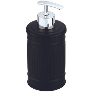 MSV Zeeppompje/dispenser - Industrial - metaal - zwart/zilver - 7.5 x 17 cm - 250 ml