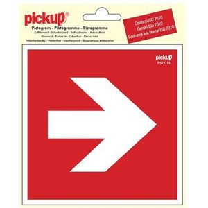 Pickup Sticker Richtingspijl 15x15cm Rood