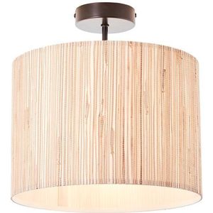 Brilliant Plafondlamp Wimea Zeegras Zwart ⌀30cm E27 | Plafondlampen