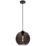 Fischer & Honsel Hanglamp Zwart Glas ⌀30cm E27 60w