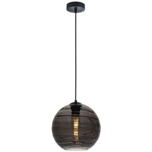 Fischer & Honsel Hanglamp Zwart Glas ⌀30cm E27 60w | Hanglampen