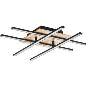 Eglo Plafondlamp Marinello Led Zwart Licht Hout 4x2,5w