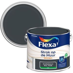 Flexa Strak Op De Muur Mat Grafietblauw/ral7016 2,5l | Muurverf