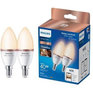 Philips Slimme Ledlamp C37 E14 4,9w 2 Stuks | Slimme verlichting