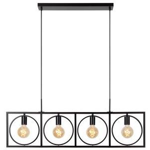 Lucide Hanglamp Suus Zwart 4xe27 | Hanglampen