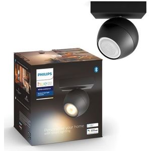 Philips Hue Opbouwspot Buckram Zwart 5w | Slimme verlichting