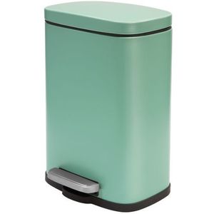 Spirella Pedaalemmer Venice - salie groen - 5 liter - metaal - L21 x H30 cm - soft-close - toilet/badkamer