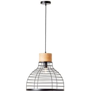 Brilliant Hanglamp Avia Zwart Hout ⌀47cm E27 | Hanglampen