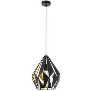 Eglo Hanglamp Carlton 1 Zwart Goud ⌀31cm E27 | Hanglampen