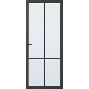 Cando Capital Binnendeur Topeka Zwart Blank Glas Stomp Schuifdeur 83x201,5 Cm