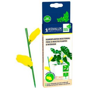 Edialux Insectenval Kamerplanten - Werkingsduur 8 Weken - 12 Stuks | Insectenbestrijding