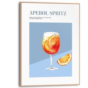 Schilderij Aperol Spritz - Slim Frame 30x40 Cm Mdf Oranje