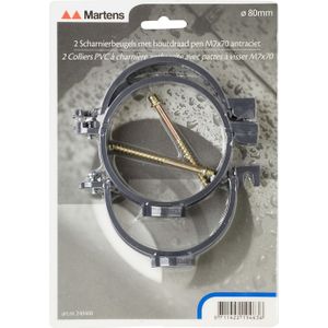 Martens Beugel Antraciet 80 Mm + Schroefankers 2st
