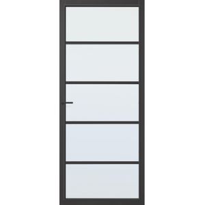 Cando Capital Binnendeur Springfield Zwart Mat Glas Stomp Links 78x201,5 Cm