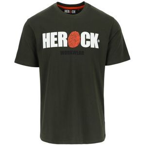 Herock T-shirt Met Korte Mouwen Eni Donker Kaki L | Werkkleding