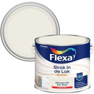 Flexa Strak In De Lak Hoogglans Gebroken Wit Ral9010 2,5l