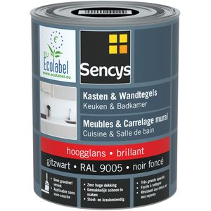 Sencys Lak Voor Wandtegels & Meubels, Keuken & Badkamer Ral9005 Glans 750ml