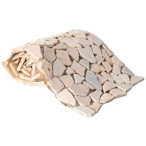 Mozaïektegel Beachstone - Natuursteen - Beige - 34x150cm | Mozaïektegels