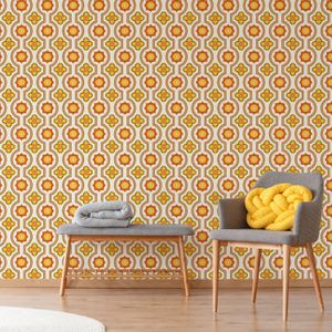 Noordwand - S727b9 - Vliesbehang - Oranje - 4.19 cm breed - 2.7 m lang