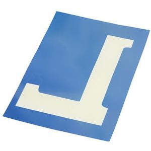 Carpoint Elektrostatische Sticker Blauw 'l' 10x15cm