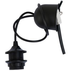 Corep Pendellamp Plastic Zwart E27 | Hanglampen