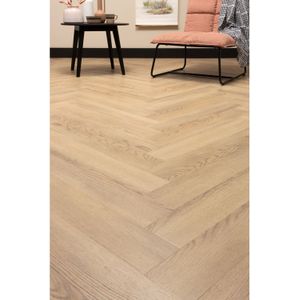 Cando Pvc Visgraat Vloer - Click De Luxe - Licht Eiken - 4-zijdige Mirco V-groef - 7mm - 2,07m²