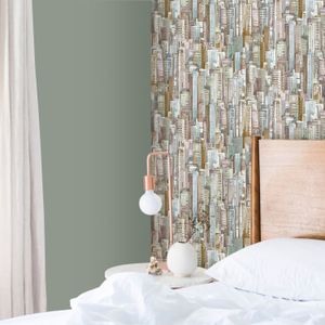 Noordwand - Vliesbehang - Roze Blauw Groen - 0.53 cm x 10.05 m