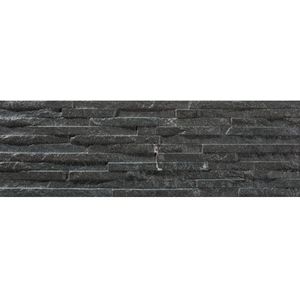 Wandtegel Centenar Black 3d - Keramiek - Zwart - 17x52,3cm - Pakketinhoud 0,89m² | Wandtegels