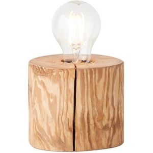 Brilliant Tafellamp Trabo Hout 10cm E27 25w | Tafellampen