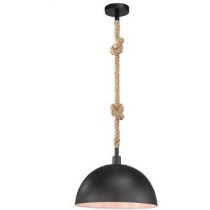 Fischer & Honsel Hanglamp Rope Zwart ⌀40cm E27