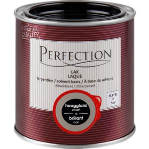 Perfection Lak Ultradekkend Hoogglans Terpentine Zwart 375ml