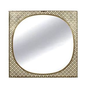 Spiegel Met Gouden Metalen Vlecht 70 X 70 Cm | Spiegels