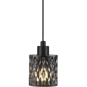 Nordlux Hanglamp Hollywood Zwart Gerookt Glas ⌀11cm E27 | Hanglampen