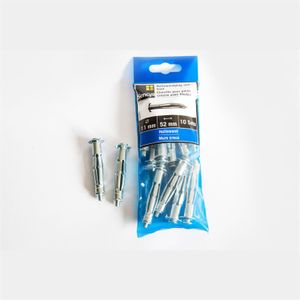 Sencys Hollewandplug + Bout 52x11mm 10 Stuks