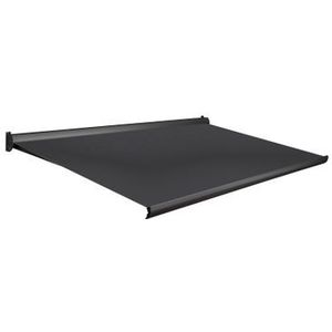 Domasol Knikarmscherm F10 Motor Schakelaar Ral 7016str Uni Donker Doek D131 400x300cm | Zonneschermen