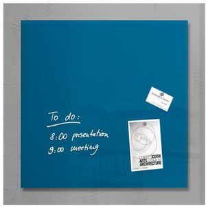 Sigel Glasmagneetbord Artverum 480x480x15mm Petrol Blauw Met 3 Magneten | Muurdecoratie