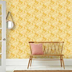 Noordwand - Vliesbehang - Geel - Tie Dye Print - 0.53 cm x 10.05 m
