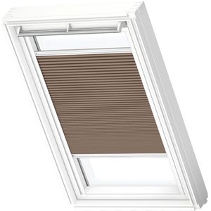 Velux Manueel Verduisterend Plisségordijn Fhc S06 1165swl Lichtbruin White Line | Raamdecoratie