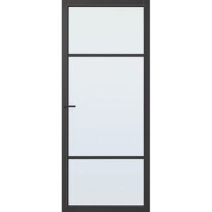 Cando Capital Binnendeur Nashville Zwart Blank Glas Schuifdeur 78x211,5 Cm | Binnendeuren