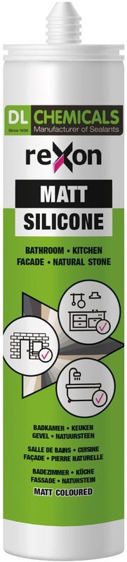 Rexon - Matt Siliconenkit - Matgrijs - 290ml - Multifunctioneel