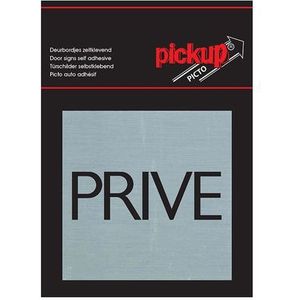 Pickup Aluminium Plaat Route Sticker Prive 80x80mm | Belettering