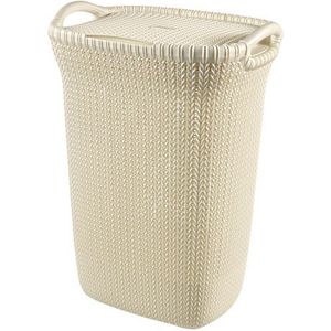 Curver Knit Wasmand met deksel - 57L - Oasis White