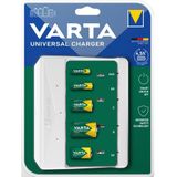 Varta Easy Universal Charger batterijenlader voor AA/AAA/C/D/E / wit