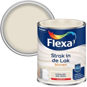 Flexa Strak In De Lak Hoogglans Crème Wit Ral9001 750ml