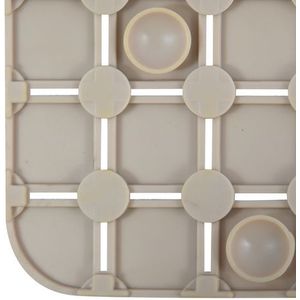 MSV Douche/bad anti-slip mat badkamer - rubber - beige - 54 x 54 cm - met zuignappen