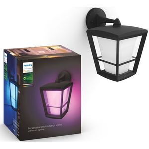 Philips Hue Econic Wandlamp - Wit En Gekleurd Licht - Zwart - Omlaag