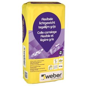 Weber Lichtgewicht Tegellijm Wand En Vloer - Flex (s1) - 15kg | Tegellijm