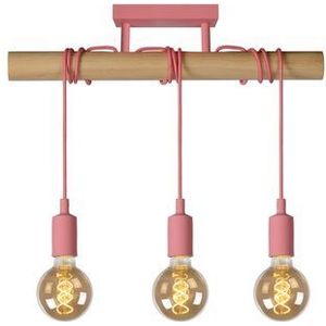 Lucide Hanglamp Paulien Roze 3xe27 | Hanglampen