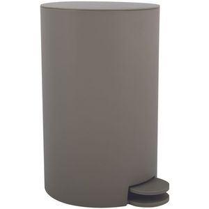 MSV Pedaalemmer - kunststof - taupe - 3L - klein model - 15 x 27 cm - Badkamer/toilet