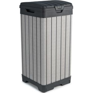 Keter Afvalbak Rockford 124l Grijs 41x41x87,4cm Buiten